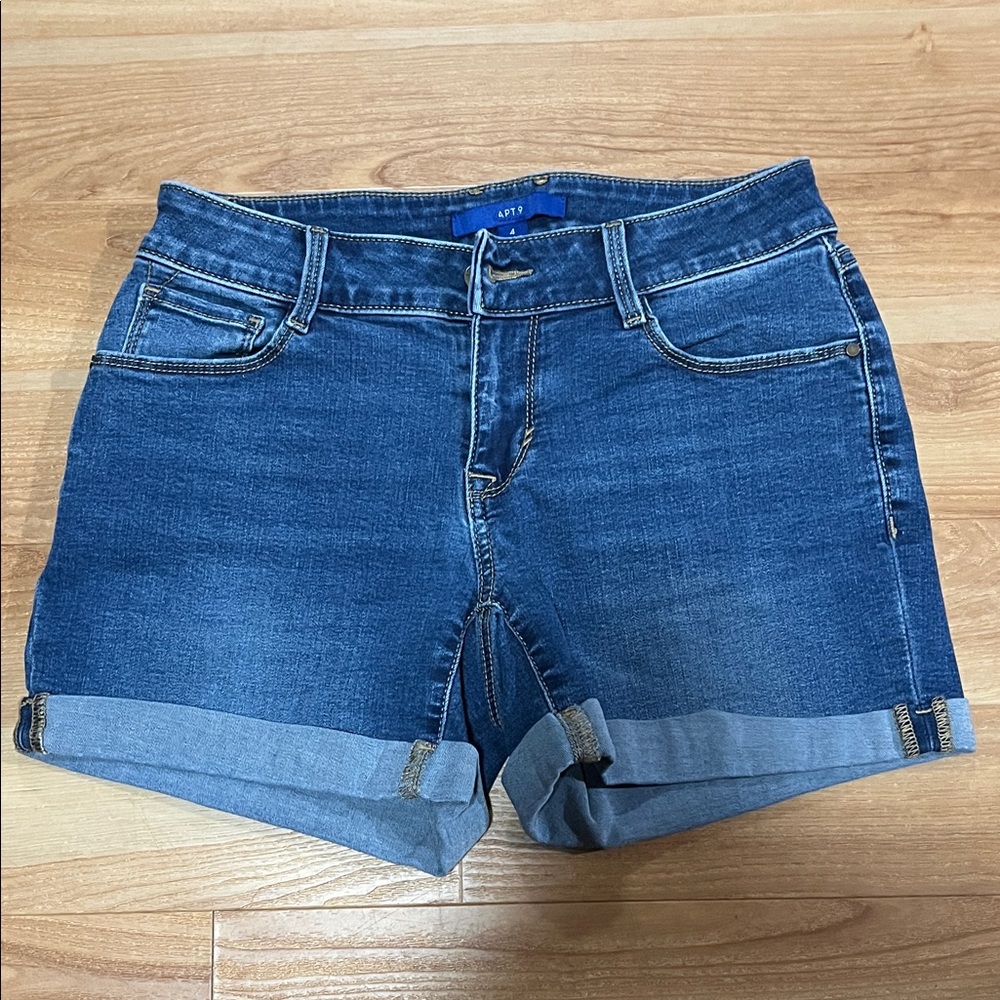 Apt. 9 Dark Blue Jean Shorts